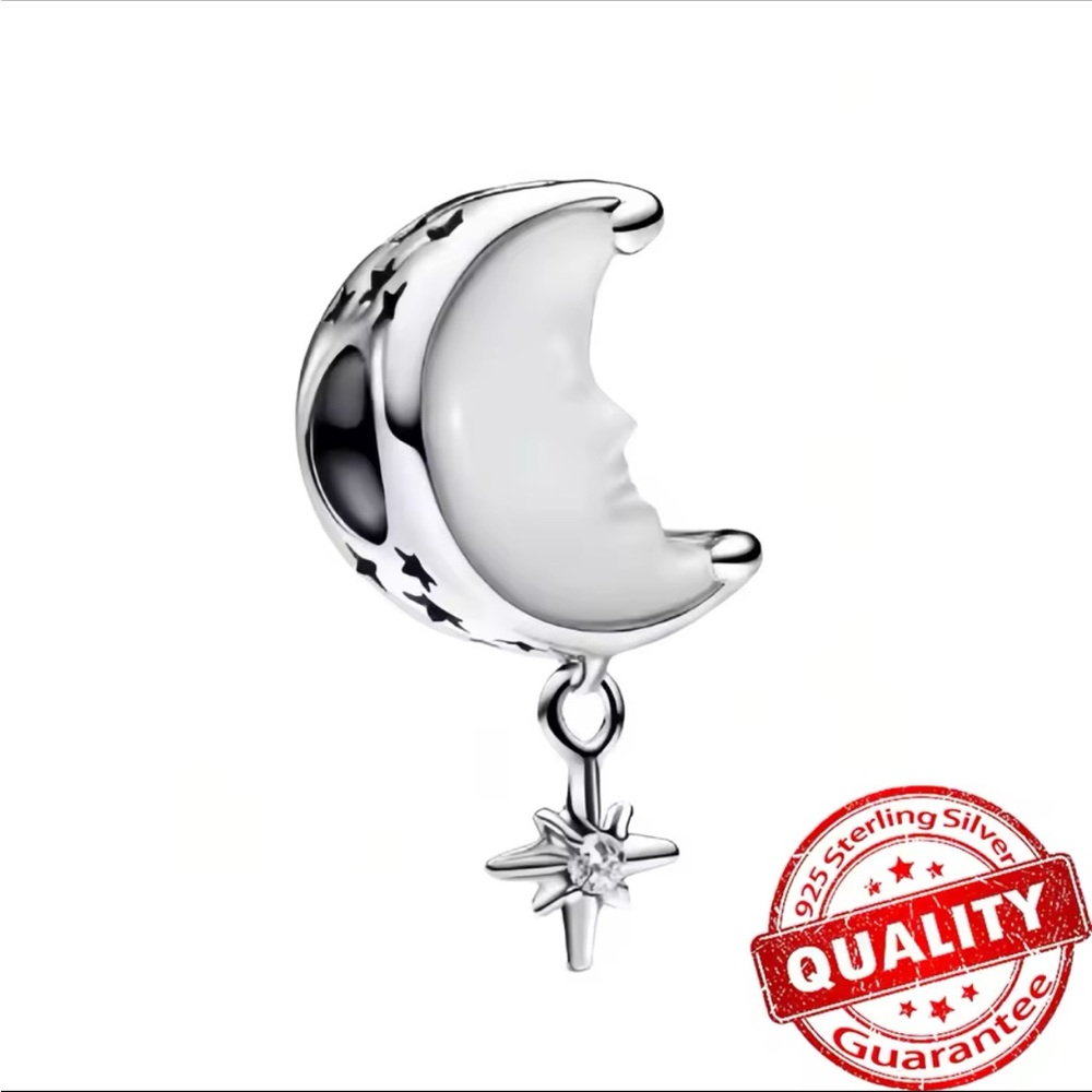 NWOT Moon & North Star Charm Sterling Silver 925